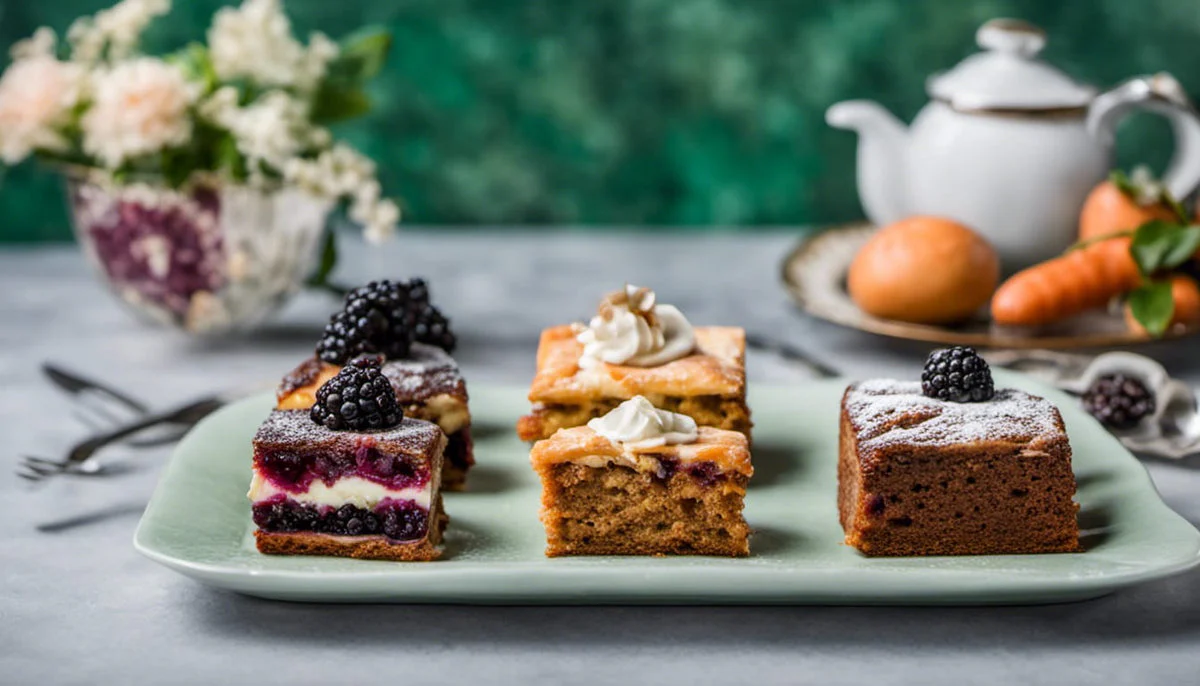 Pâtisseries servies au salon de thé
